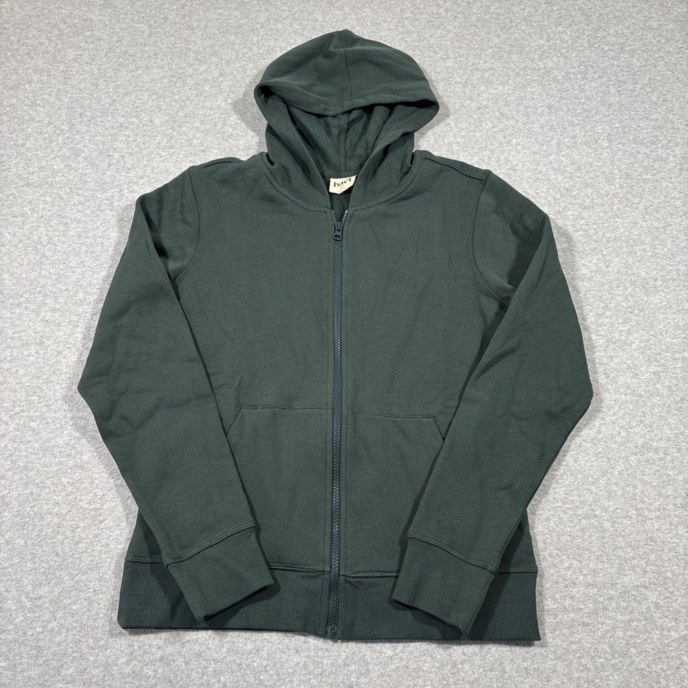 NWOT Pact Hoodie Womens Sz S Green Jacket Hood Full Zip Pockets Organic Cotton